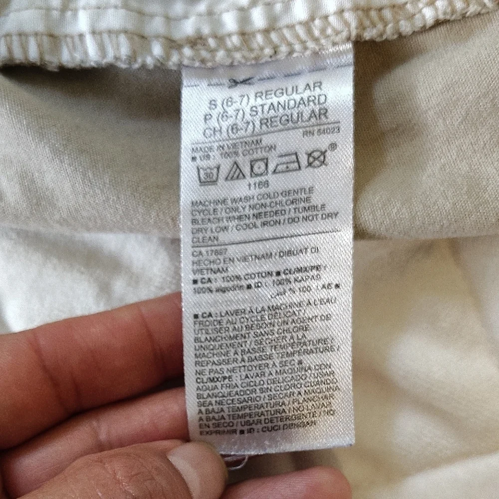 Old Navy ,Kids Tan Casual Pants Relaxed Fit,Size6-7